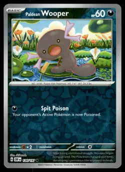 PALDEAN WOOPER - 126/197 Common Obsidian Flames Pokemon Reverse Holo NM - Image 1