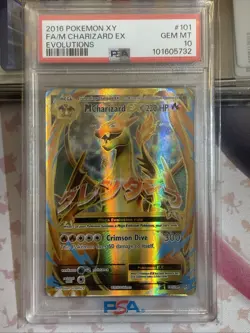 2016 pokemon xy fa/m charizard ex evolutions Psa 10 - Image 1