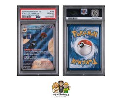 Pokemon Destined Rivals Team Rockets Orbeetle 198/182 AR PSA 10 Gem Mint - Image 1