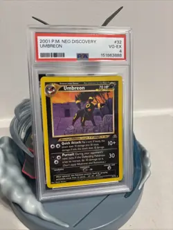 Pokemon TCG Umbreon Neo Discovery 32 Regular Unlimited Rare 🌑🐈‍⬛ PSA - Image 1