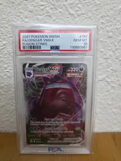 Pokemon Gengar VMAX Gigantamax Fusion Strike 157/264 PSA - Image 1