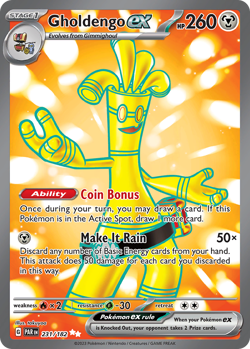 Gholdengo ex 231/182 Ultra Rare Paradox Rift Pokemon NM/M - Image 4