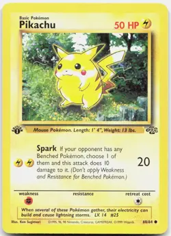 Pokemon TCG Pikachu Jungle Common 60/64 1st Edition - Image 1