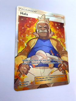Pokemon Card - Hala 143/145 Sun & Moon Guardians Rising *NM* UR Supporter - Image 4