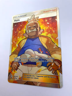 Pokemon Card - Hala 143/145 Sun & Moon Guardians Rising *NM* UR Supporter - Image 5