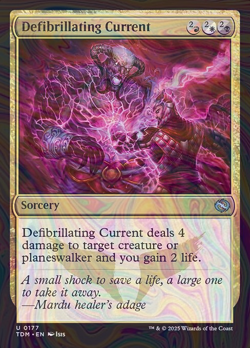 Foil Defibrillating Current - Tarkir: Dragonstorm - 177 | MTG Card - Image 1