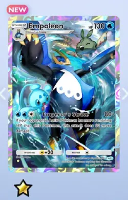Pokemon TCG Pocket - Empoleon ⭐ Mega Shine - English - Digital Card - Image 1