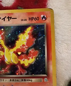 TCG Vintage Team Rocket HP/DMG Moltres Holo Pokemon Card - Image 3