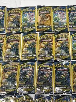 EMPTY Pokemon Unbroken Bonds Pack (X28) Dollar General 3 Card Wrappers Charizard - Image 3