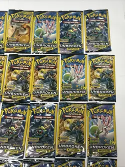 EMPTY Pokemon Unbroken Bonds Pack (X28) Dollar General 3 Card Wrappers Charizard - Image 4
