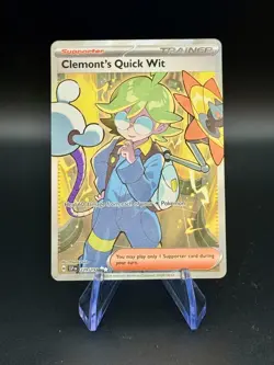 Clemont's Quick Wit (229/191) UR | Pokemon SV08: Surging Sparks | NM Holo - Image 1