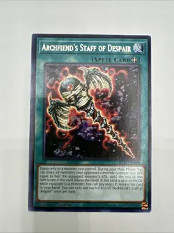 Yugioh MP22-EN036 Archfiend's Staff of Despair Rare 1st Edition Mint - Image 1