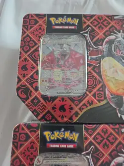 LOT OF 3 Pokemon Scarlet & Violet Paldean Fates Charizard EX Tin- New/ Sealed - Image 3