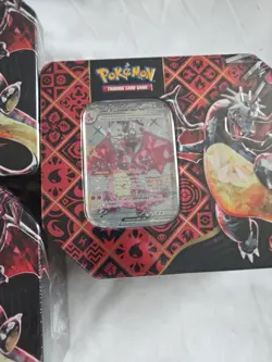 LOT OF 3 Pokemon Scarlet & Violet Paldean Fates Charizard EX Tin- New/ Sealed - Image 4