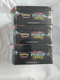 LOT OF 3 Pokemon Scarlet & Violet Paldean Fates Charizard EX Tin- New/ Sealed - Image 5