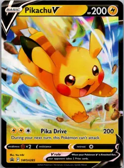 Pokemon TCG Pikachu V SWSH285 SWSH Black Star Promos Holo NM - Image 1