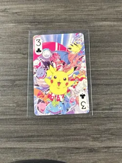 Pikachu 1999 Pocket Monster Pokemon Vintage Poker Card Holo Back Nintendo - Image 1