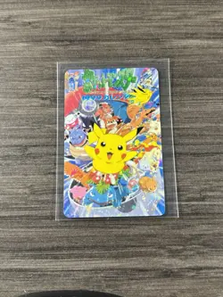 Pikachu 1999 Pocket Monster Pokemon Vintage Poker Card Holo Back Nintendo - Image 2