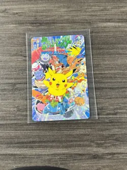 Pikachu & Raichu 1999 Pocket Monster Pokemon Vintage Poker Card Holo Back - Image 2