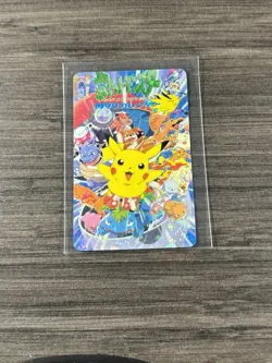 Pikachu & Raichu 1999 Pocket Monster Pokemon Vintage Poker Card Holo Back - Image 2