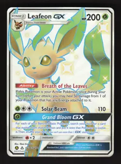 Leafeon GX SV46/SV94 Pokemon Hidden Fates Holo Full Art Card - Image 1