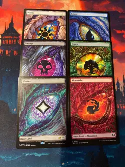 MTG Tarkir Dragonstorm Complete Set of Dragon Eye Lands With Wastes! - Image 1