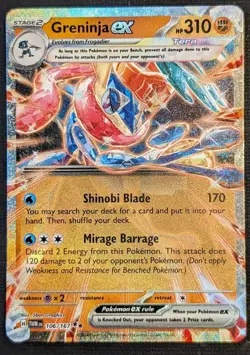 Greninja Ex 106/167 Twilight Masquerade Double Rare Pokemon TCG - Image 1