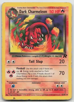 Dark Charmeleon 32/82 Uncommon Team Rocket Pokemon Unlimited Damaged - Image 1