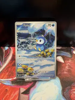 Pokemon Piplup 098/094 Me02: Phantasmal Flames Illustration Rare Holo - Image 1