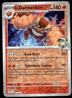 N's Darmanitan 027/159 Uncommon Journey Together Pokemon Reverse Holo Near Mint - Image 1