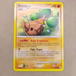 NM Near Mint 2007 Pokemon Diamond & Pearl Bonsly Common 71/130 - Image 1