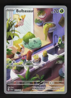 Bulbasaur 143/142 Pokemon Stellar Crown Full Art Holo Card - Image 1