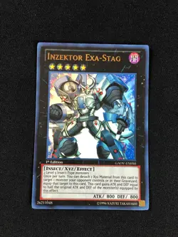 YUGIOH INZEKTOR EXA-STAG GAOV-EN050 1ST ULTRA PLAY/EDGEWARE - Image 1