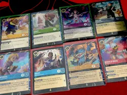 8x Disney Lorcana Disney Parks Promo Premium Lot- Stitch Belle Beast Goofy - Image 1