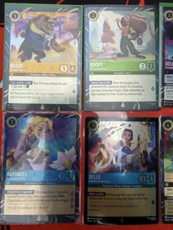8x Disney Lorcana Disney Parks Promo Premium Lot- Stitch Belle Beast Goofy - Image 3