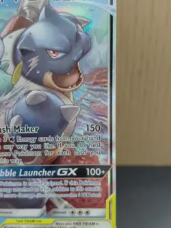 Pokemon Blastoise & Piplup GX 38/236 Cosmic Eclipse Ultra Rare Card Small Crease - Image 4