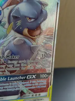 Pokemon Blastoise & Piplup GX 38/236 Cosmic Eclipse Ultra Rare Card Small Crease - Image 5