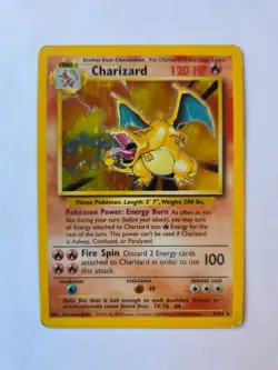 Pokemon Charizard Card 4/102 Base Set Holo Rare Vintage 1999 WOTC - LP/MP - Image 1