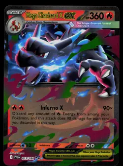 Mega Charizard X ex 013/094 Phantasmal Flames Double Rare Pokemon - Image 1