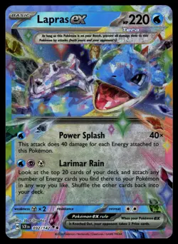 Lapras ex 32/142 Stellar Crown Double Rare Pokemon - Image 1