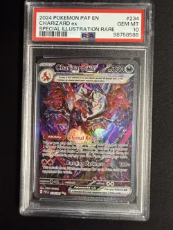 2024 POKEMON PAF EN-PALDEAN FATES SPECIAL ILLUSTRATION RARE CHARIZARD EX PSA 10 - Image 1