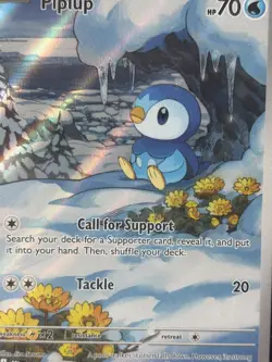 Pokemon TCG Piplup Illustration Rare 098/094 Phantasmal Flames NM - Image 3
