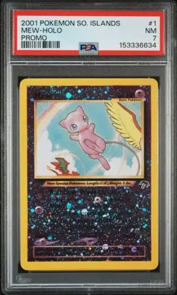 New Cert* Mew PSA 7 Swirl - Southern Islands - R. Holo - Pokemon 2001 WOTC #1/18 - Image 1