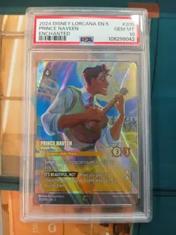 Prince Naveen 205/204 EN 5 Himmelsleuchten PSA 10 Graded Lorcana - Image 1