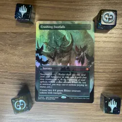 MTG Crashing Footfalls [SPECIAL GUEST BORDERLESS FOIL] - SPG [NM] - Image 3