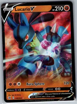 Lucario V 146/264 SWSH08: Fusion Strike - Pokemon Card - NM - Image 1