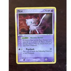 Pokemon Mew 004/017 POP Series 4 Holo Rare Card 70 HP Basic Psyshock Eng - Image 1