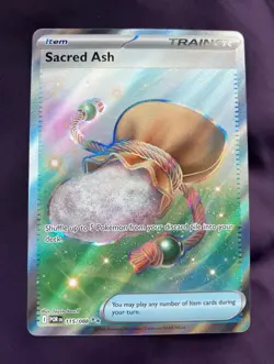 Sacred Ash 115/088 Perfect Order Ultra Rare Pokemon Trainer Card NM Full Art - Image 1