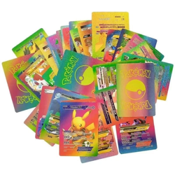 55Pcs Pokemon Card Foil Iridescent PACK CARDS TCG GX Vmax GX Card Charizard Rare - Image 2