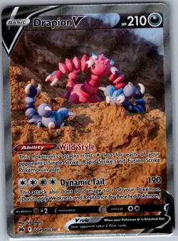 Drapion V GG49/GG70 SWSH: Crown Zenith: Galarian Gallery - Pokemon Card - NM - Image 1